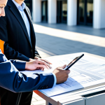 건축평가사와 협력사의 관계 관리 - Data Collection**

"Architectural assessment site. A professional team, fully clothed in work attire...