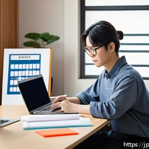건축평가사 자격증과 관련된 추천 서적 - A modern Japanese study room scene focused on efficient learning planning for a certification exam. ...
